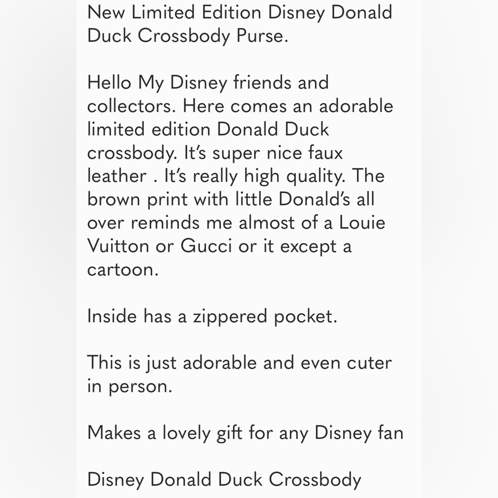 Disney Donald Duck Crossbody Purse NWT - Picture 10 of 11